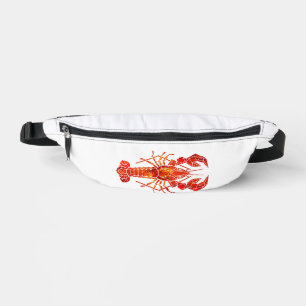 Red polygonal lobster bum bags