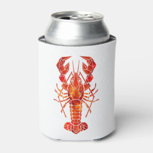 Red polygonal lobster can cooler