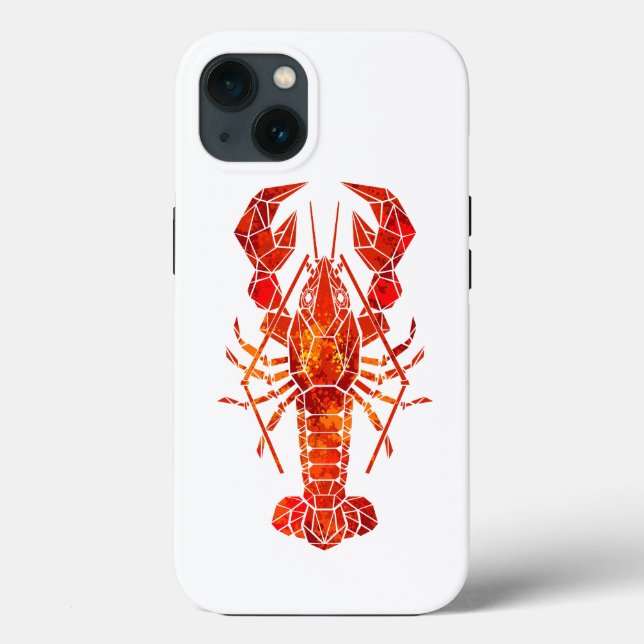 Red polygonal lobster Case-Mate iPhone case (Back)