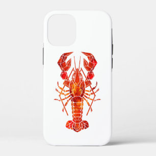 Red polygonal lobster iPhone 12 mini case
