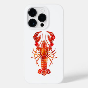 Red polygonal lobster Case-Mate iPhone 14 pro case
