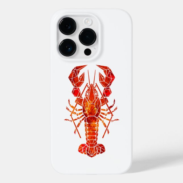 Red polygonal lobster Case-Mate iPhone case (Back)