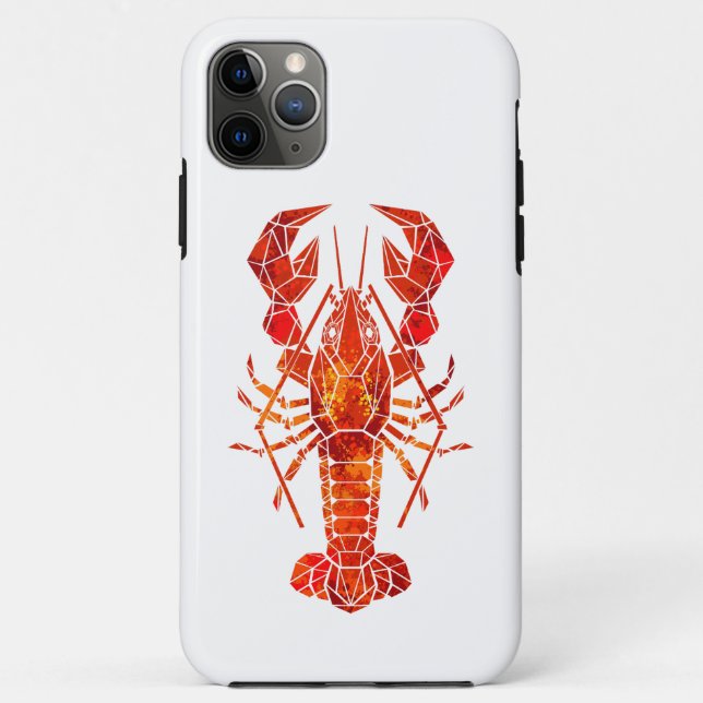 Red polygonal lobster Case-Mate iPhone case (Back)