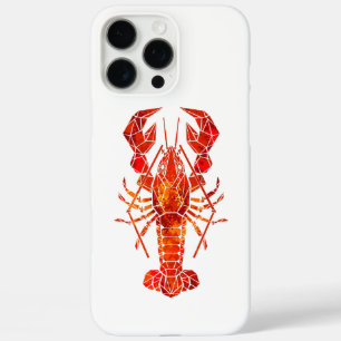 Red polygonal lobster iPhone 16 pro max case