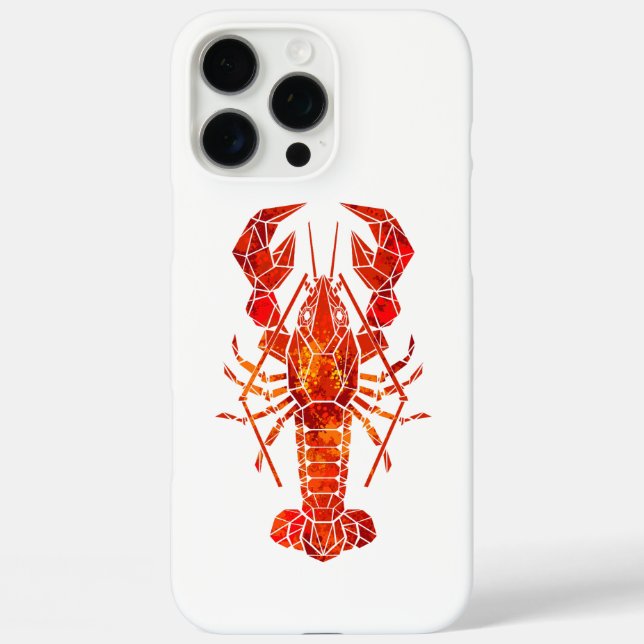 Red polygonal lobster Case-Mate iPhone case (Back)