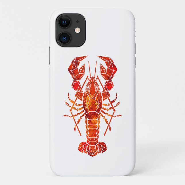 Red polygonal lobster Case-Mate iPhone case (Back)
