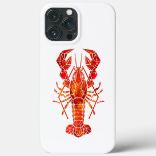 Red polygonal lobster iPhone 13 pro max case