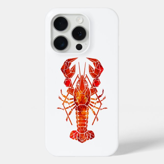 Red polygonal lobster Case-Mate iPhone case (Back)