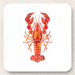 Red polygonal lobster coaster