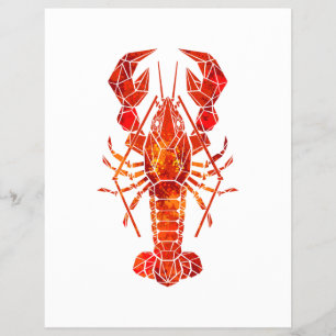 Red polygonal lobster flyer