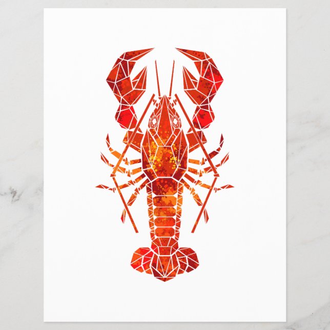 Red polygonal lobster flyer (Front)