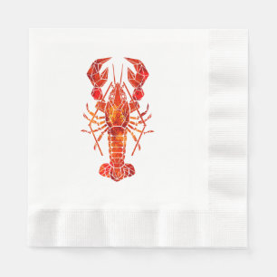 Red polygonal lobster napkin