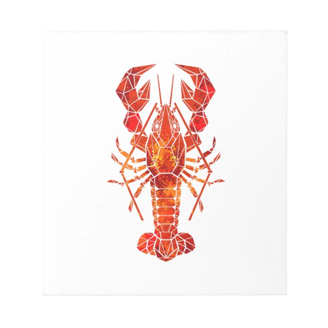 Red polygonal lobster notepad (Front)