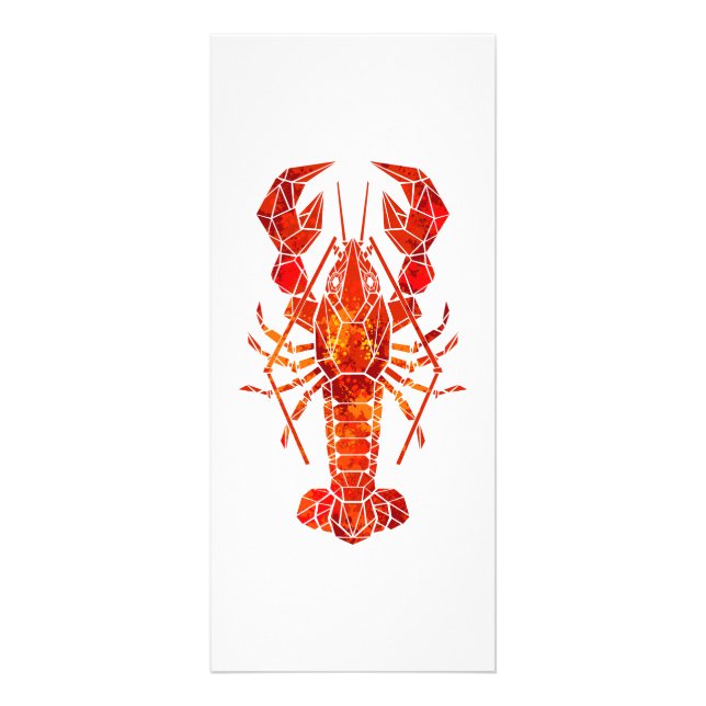 Red polygonal lobster rack card (Front)