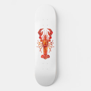 Red polygonal lobster skateboard