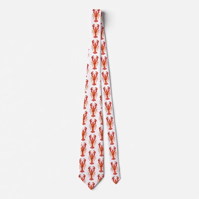 Red polygonal lobster tie (Front)