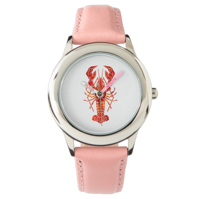 Red polygonal lobster watch (Front)