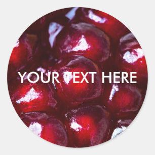 Red Pomegranate Seeds Classic Round Sticker