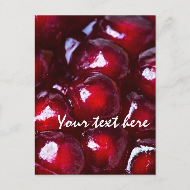 Red Pomegranate Seeds Postcard (Front)