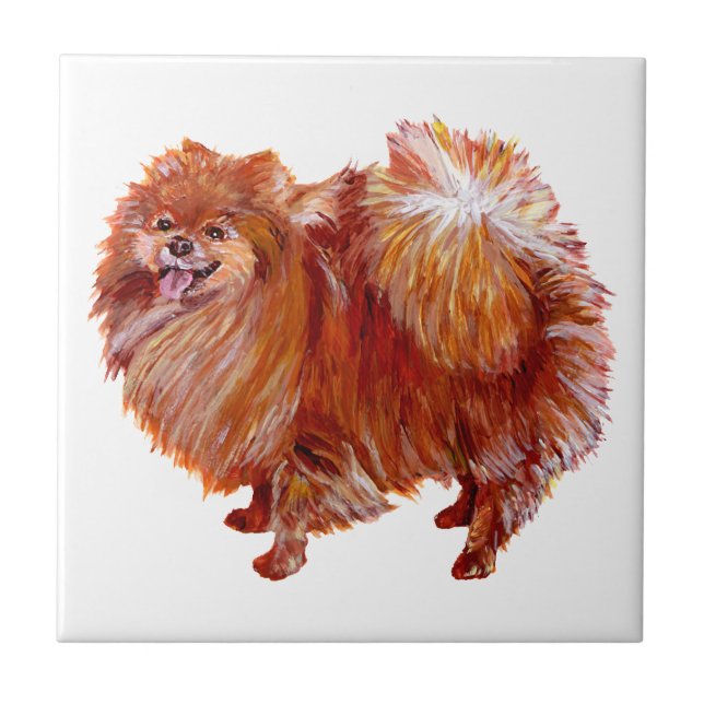 Red Pomeranian Tile (Front)