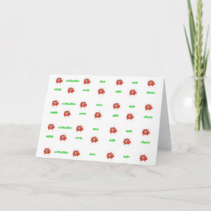 Red Ponsettia Flower Greeting Card
