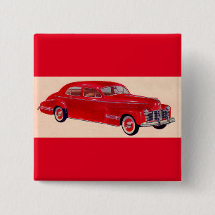 red Pontiac Torpedo 15 Cm Square Badge