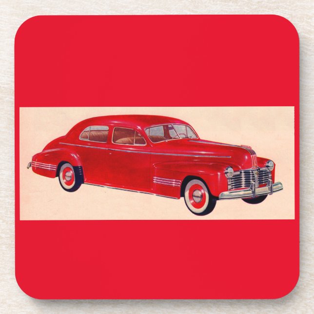 red Pontiac Torpedo Coaster (Front)