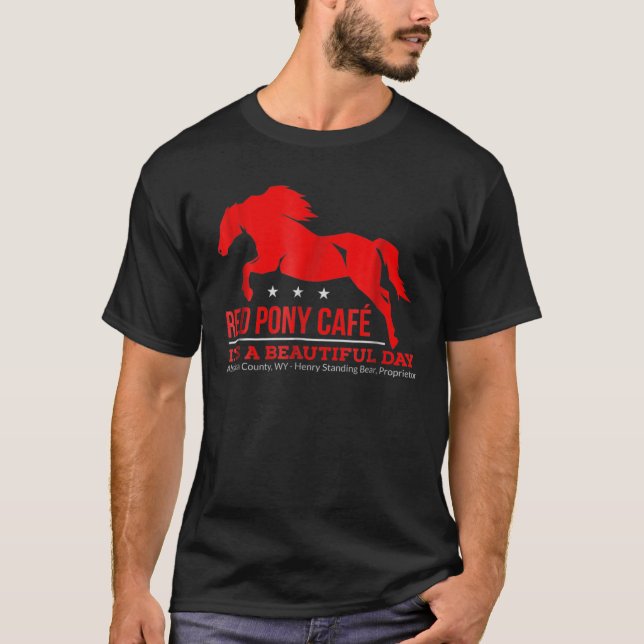 Red Pony Cafe - Funny Cute Horse Lover T-Shirt (Front)