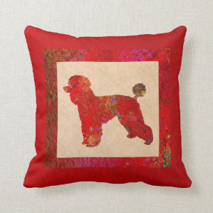 Red Poodle Cushion