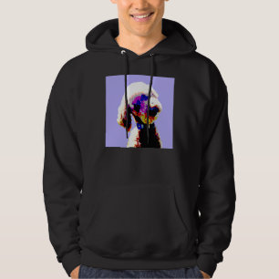 Red Poodle Purple Hoodie