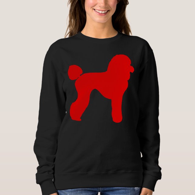 Red Poodle Silhouette     Sweatshirt (Front)
