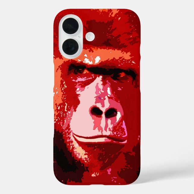 Red Pop Art Gorilla Case-Mate iPhone Case (Back)