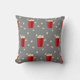 Red Popcorn Buckets Movie Snack Television Film Cushion