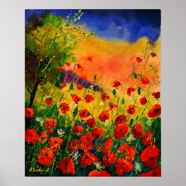 red poppies 45 poster (Front)