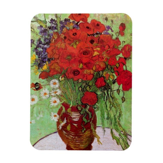 Red Poppies and Daisies by Vincent van Gogh Magnet (Vertical)