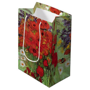 Red Poppies and Daisies by Vincent van Gogh Medium Gift Bag