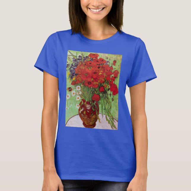 Red Poppies and Daisies by Vincent van Gogh T-Shirt (Front)