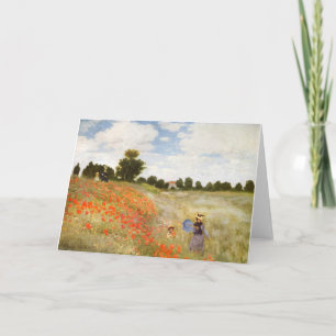 Red Poppies Blooming - Claude Monet Card