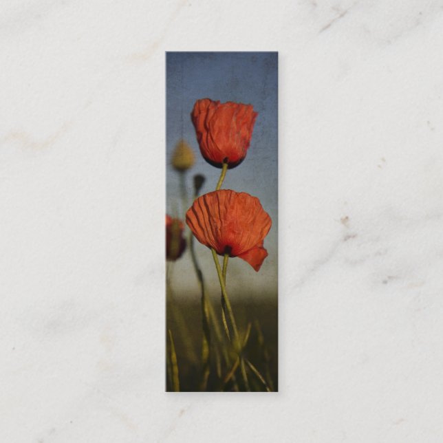 Red Poppies, business card (Front)