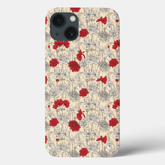 Red Poppies Case-Mate iPhone Case (Back)