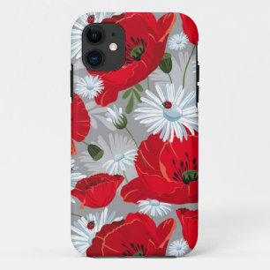 Red poppies iPhone 11 case