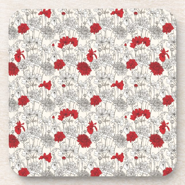 Red Poppies Coaster (Front)