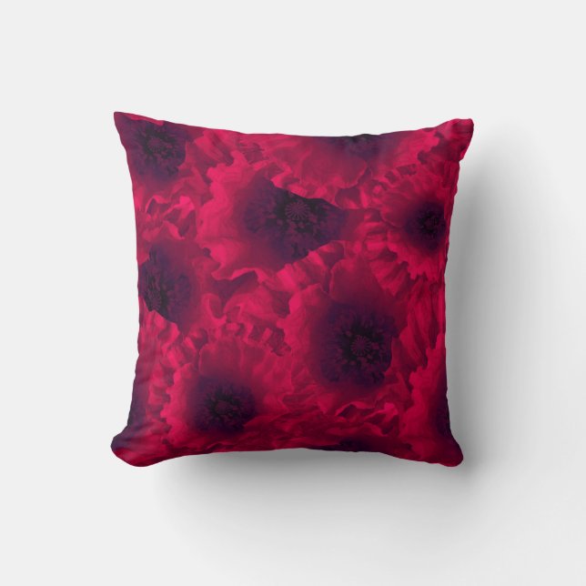 Red poppies cushion (Front)