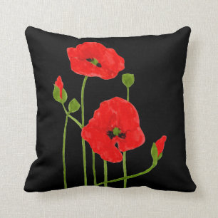 Red Poppies Cushion