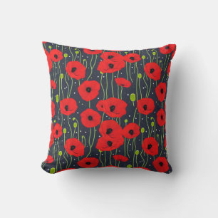 Red Poppies Cushion