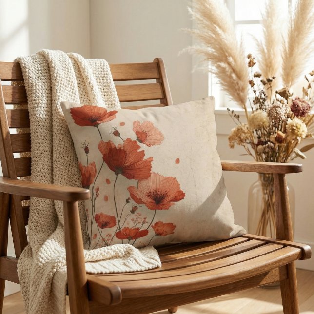 Red poppies.  cushion (Creator Uploaded)