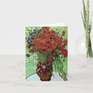 Red Poppies & Daisies (F280)Van Gogh Fine Art Card