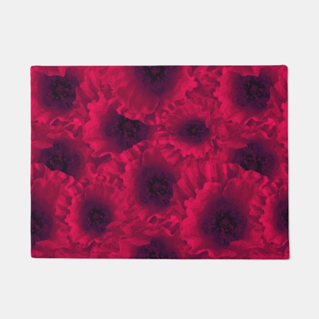 Red poppies doormat (Front)