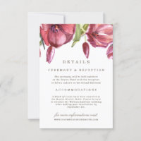 Red Poppies Elegant Formal Floral Wedding Details
