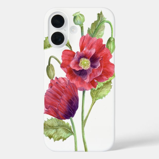 Red Poppies Floral Art Case-Mate iPhone Case (Back)